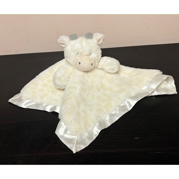 Cloud Island Baby Lovey Security Blanket Giraffe Plush White Satin Trim - Picture 1 of 5